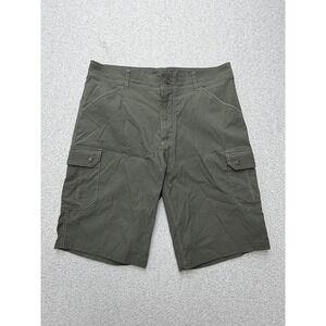 Kuhl Cargo Shorts Mens 36 Green Stretch Hiking 11 Inseam Pockets Travel Outdoor